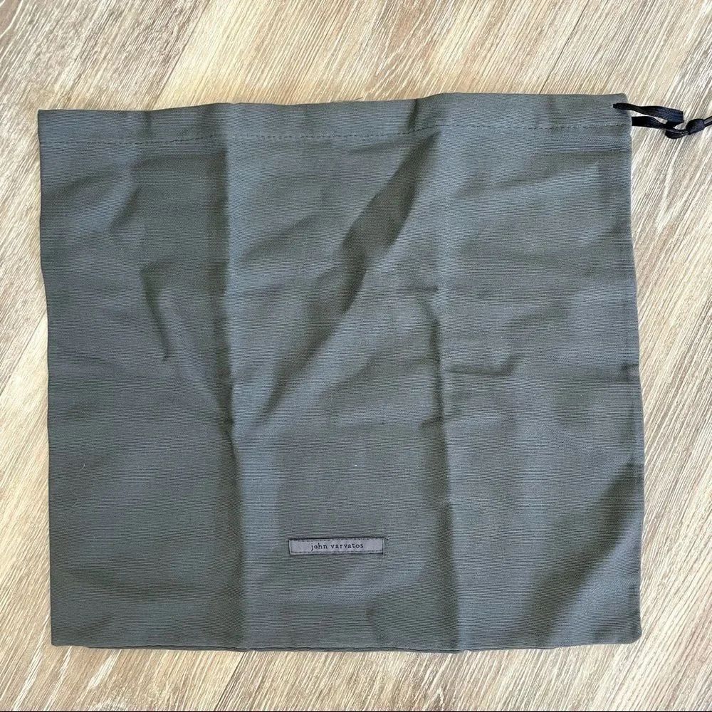 John Varvatos grey small drawstring dust bag